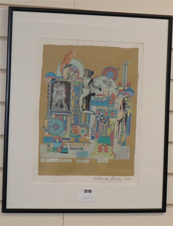 Eduardo Paolozzi (1924-2005), lithograph, Die Drei Damen, signed in pencil and dated 1990, 44 x 33cm